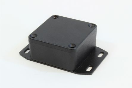 Hammond 1590 Series Die Cast Aluminium Enclosure, IP54, Flanged, 51 x 51 x 25mm [1590LLBFBK]; 233-3249