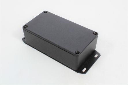 Hammond 1590 Series Die Cast Aluminium Enclosure, IP54, Flanged, 122 x 122 x 40mm [1590NFBK]; 233-3262
