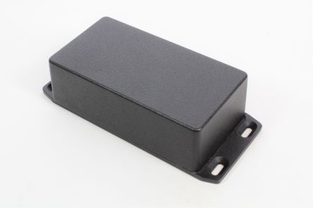 Hammond 1590 Series Die Cast Aluminium Enclosure, IP54, Flanged, 122 x 122 x 40mm [1590NFLBK]; 233-3264