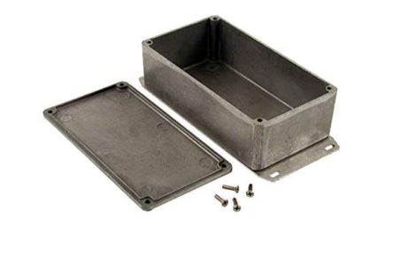 Hammond 1590 Series Die Cast Aluminium Enclosure, IP54, Flanged, 153 x 153 x 51mm [1590P1F]; 233-3266
