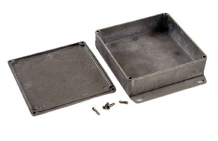 Hammond 1590 Series Die Cast Aluminium Enclosure, IP54, Flanged, 120 x 120 x 35mm [1590QF]; 233-3274