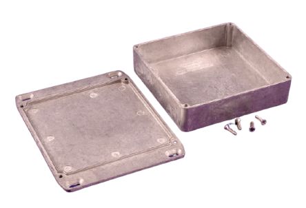 Hammond 1590 Series Die Cast Aluminium Enclosure, IP54, Flanged, 120 x 120 x 35mm [1590QFL]; 233-3276