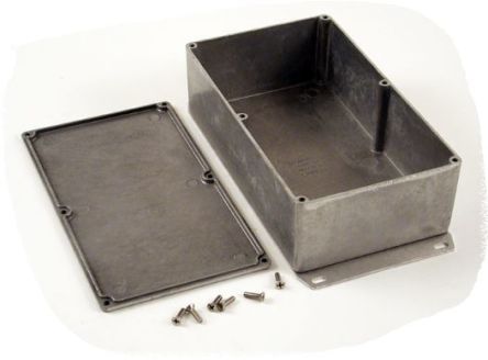 Hammond 1590 Series Die Cast Aluminium Enclosure, IP54, Flanged, 192 x 192 x 61mm [1590R1F]; 233-3279