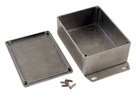 Hammond 1590 Series Die Cast Aluminium Enclosure, IP54, Flanged, 111 x 111 x 44mm [1590SF]; 233-3285