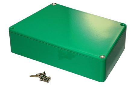 Hammond 1590 Series Die Cast Aluminium Enclosure, IP54, 95 x 95 x 36mm [1590TRPCGR]; 233-3298