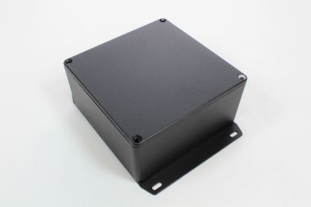 Hammond 1590 Series Die Cast Aluminium Enclosure, IP54, Flanged, 120 x 120 x 59mm [1590UFBK]; 233-3301