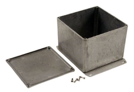 Hammond 1590 Series Die Cast Aluminium Enclosure, IP54, Flanged, 120 x 120 x 94mm [1590VF]; 233-3303