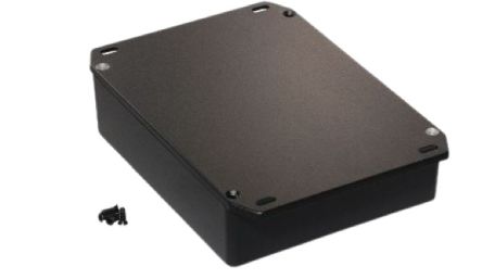 Hammond 1590 Series Die Cast Aluminium Enclosure, IP54, Flanged, 145 x 121 x 39mm [1590XXFLBK]; 233-3309