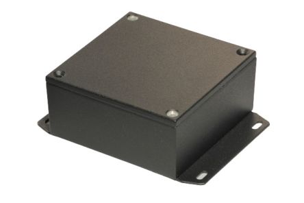 Hammond 1590 Series Die Cast Aluminium Enclosure, IP54, Flanged, 92 x 92 x 42mm [1590YFBK]; 233-3313