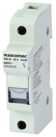 Socomec 32A Rail Mount Fuse Holder for 10 x 38mm Fuse, 3P+N, 690V [57010019]; 233-3325