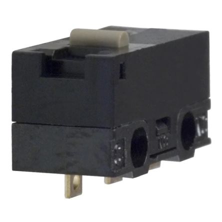 Omron Pin Plunger Subminiature Micro Switch, Through Hole Terminal, 100 mA, SPDT, IP40 [D2F-01F]; 233-4114