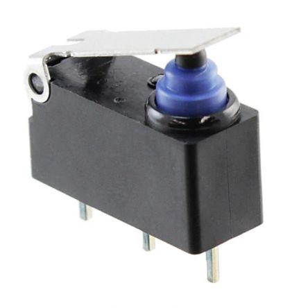 Omron Hinge Lever Microswitch, PCB Straight Terminal, 2 A, SPDT, IP67 [D2HW-A211D BY OMR]; 233-4121