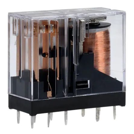 Omron PCB Mount Power Relay, 24V dc Coil, 3A Switching Current, DPDT [G2RK-2 DC24]; 233-4139