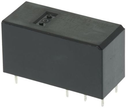 Omron PCB Mount Non-Latching Relay, 5V dc Coil, 8A Switching Current, DPDT [G2RL-2 DC5]; 233-4144
