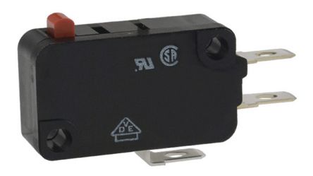 Omron Pin Plunger Microswitch, Solder Terminal, 5 A, SPDT, IP40 [VX-5-1A2]; 233-4208