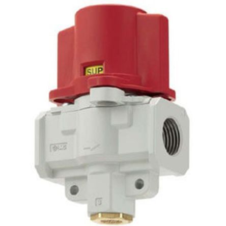 SMC Locking Shut-Off Valve Pneumatic Relay Pneumatic Manual Control Valve VHS Series, G 1/2, 1/2in, III B [VHS40-F04B-S]; 233-7364