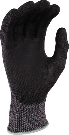 KUTLASS Black, Grey Nylon Cut Resistant Gloves, Size 8, Polyurethane Coating [KUTLAS-ULTRA PU2/08]; 233-8412