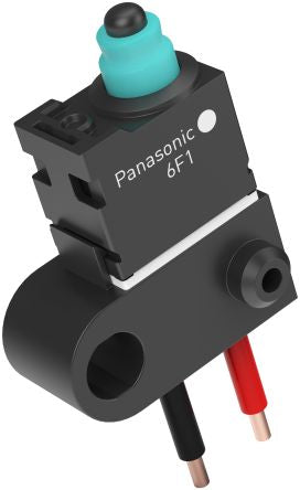 Panasonic Pin Plunger Snap Action Micro Switch, Solder Terminal, 50mA at 16V DC, SPST, IP67 [ASQM17420-A]; 233-8436