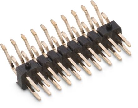 Wurth Elektronik WR-PHD Series Angled Surface PCB Header, 14 Contact(s), 2 mm Pitch, 2 Row(s), Unshrouded [621314284521]; 233-9716