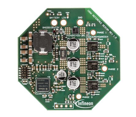 Infineon REF_WATERPUMP100W 3 Phase Motor Drive for MOTIX™ TLE9879QXW40 and IAUC60N04S6N031H for 3phase automotive [REFWATERPUMP100WTOBO1]; 234-1608
