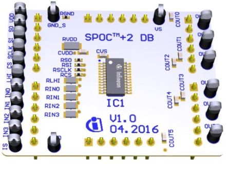 Infineon SPOC-2 DB BTS72220-4ESA Power Management for Combination with the SPOC 2 motherboard [SPOC2DBBTS722204ESATOBO1]; 234-3001