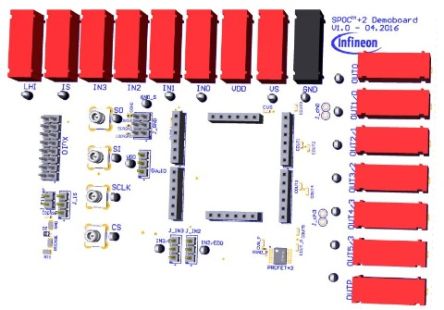 Infineon SPOC-2 MOTHERBOARD Power Management for SPOC 2 Daughterboard [SPOC2MOTHERBOARDTOBO1]; 234-3002
