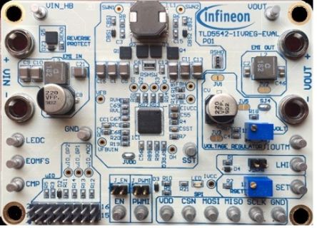 Infineon TLD5542-1IVREG-EVAL Buck-Boost Controller for TLD5190QV for TLD5542-1 as voltage regulator and LED driver [TLD55421IVREGEVALTOBO1]; 234-3011