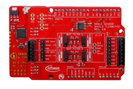 Infineon TLE5014SP EVALKIT Angle Sensor Evaluation Kit for Microcontroller XMC1100, TLE5014SP Satellite board SPI [TLE5014SPEVALKITTOBO1]; 234-3017