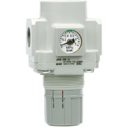 SMC G 3/8 Pneumatic Regulator - 0.5bar to 8.5bar, 10bar max. input [AR30K-F03BE-B]; 234-4193