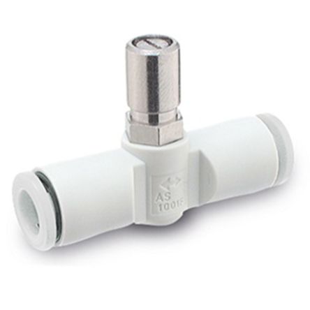 SMC AS300 Series Threaded Speed Controller, R 3/8 Inlet Port x 10mm Tube Outlet Port [AS3001F-10D]; 234-4242