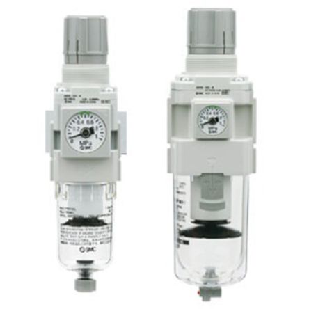SMC AW Air Filter Regulator, 5μm, G 3/8, Automatic, 10bar [AW30-F03DE-B]; 234-4262