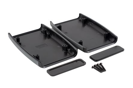 Hammond 1553 Series Black Plastic Hand Held Enclosure, Integral Battery Compartment, IP54, 117 x 79 x 24mm [1553BXBK]; 234-5959