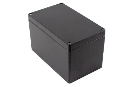 Hammond 1590Z Series Black Die Cast Aluminium Alloy General Purpose Enclosure, IP68, 260 x 160 x 160mm [1590Z163BK]; 234-5974