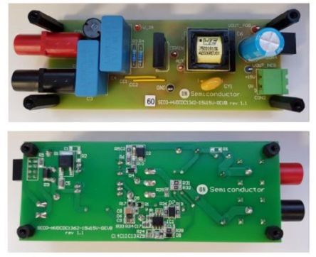 onsemi SECO-HVDCDC1362-15W15V-GEVB Power Supply for NCV1362AADR2G, NVHL160N120SC1 for MOSFET, PSR Flyback Controller, [SECO-HVDCDC1362-15W-GEVB]; 234-7956