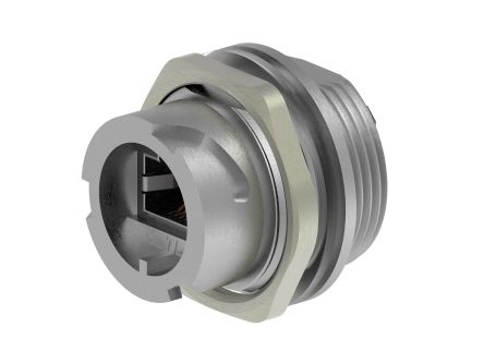 TE Connectivity 2355443 Series Receptacle RJ45 Connector, Panel Mount, Cat5e 1 Port [2355443-1]; 234-9451