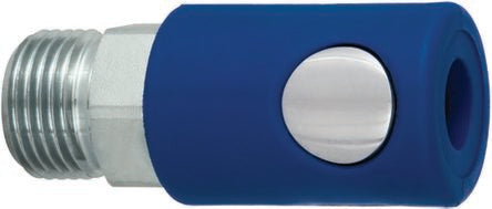 RS PRO Zinc Plated Steel Male Pneumatic Quick Connect Coupling, 1/4 in Male Threaded [0]; 235-1084