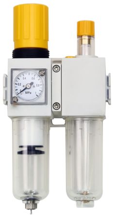 RS PRO G 1/4 Filter Regulator Lubricator, Manual Drain, 40μ Filtration Size [0]; 235-1092