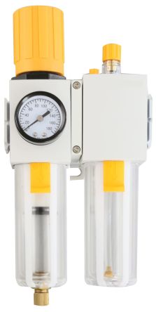 RS PRO G 1/2 Filter Regulator Lubricator, Auto Drain, 5μ Filtration Size [0]; 235-1094