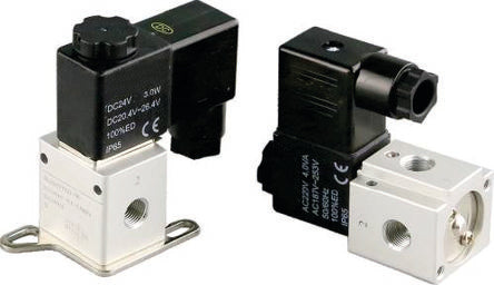 RS PRO 3/2 Pneumatic Solenoid Valve - Solenoid G 1/8 ET Series 24V dc [0]; 235-1140