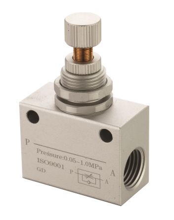 RS PRO QSC Series Threaded Flow Controller, 1/8 in Female Inlet Port [0]; 235-1235