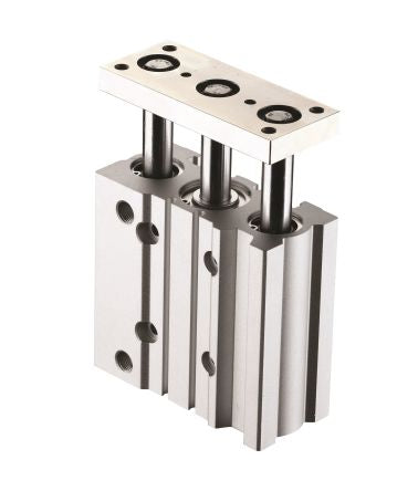 RS PRO Pneumatic Guided Cylinder - 32mm Bore, 25mm Stroke, SGM Series, Double Acting [0]; 235-1261