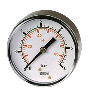 RS PRO BSP 1/8in Analogue Pressure Gauge 160psi Back Entry 40mm Outside Diameter [0]; 235-1292