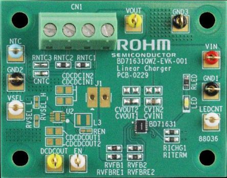ROHM Evaluation Board for BD71631QWZ Battery Charger for BD71631QWZ [BD71631QWZ-EVK-001]; 235-2581
