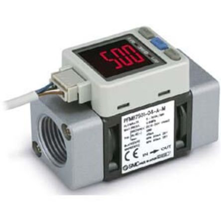 SMC PFMB7 Series Flow Controller, 1000 L/min, PNP Open Collector Output, 12 → 24 V [PFMB7102-F04-F]; 235-3376