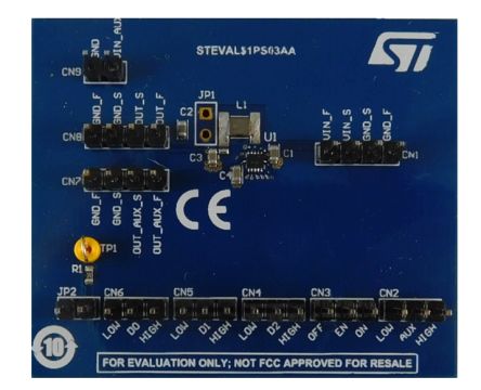 STMicroelectronics STEVAL-1PS03A Step-Down Converter for ST1PS03AQTR for Power Supplies & Converters [STEVAL-1PS03A]; 235-4718