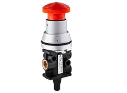 RS PRO Emergency Stop 3/2 Pneumatic Manual Control Valve super X manual 3/2 valve Series, G 1/8, 1/8in, III B [0]; 235-4726