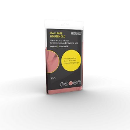 Unigloves Pink Latex Oil Resistant Work Gloves, Size 9 [G941S-L]; 236-2560