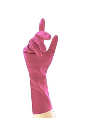 Unigloves Pink Latex Oil Resistant Work Gloves, Size 8 [G941S-M]; 236-2561