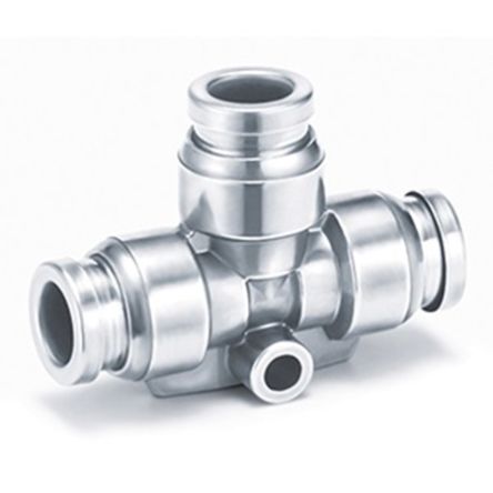SMC KQG2 Series Delta Union Tube-to-Tube Adaptor, Push In 6 mm to Push In 6 mm, Tube-to-Tube Connection Style [KQG2T06-00]; 236-3152