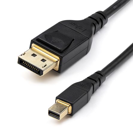 StarTech.com Male Mini DisplayPort to Male DisplayPort, PVC  Cable, 8K @ 60 Hz, 2m [DP14MDPMM2MB]; 236-8303